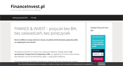 Desktop Screenshot of financeinvest.pl